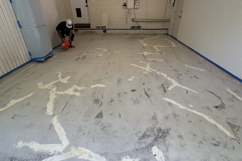 Surface prep — crack repair before coating